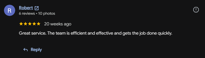 Google review 35 for Lutgen Landscaping & Lawn Care