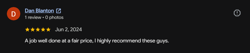 Google review 71 for Lutgen Landscaping & Lawn Care