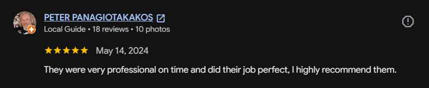 Google review 76 for Lutgen Landscaping & Lawn Care