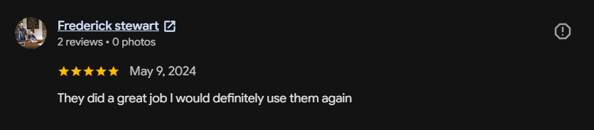 Google review 78 for Lutgen Landscaping & Lawn Care