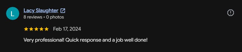 Google review 91 for Lutgen Landscaping & Lawn Care