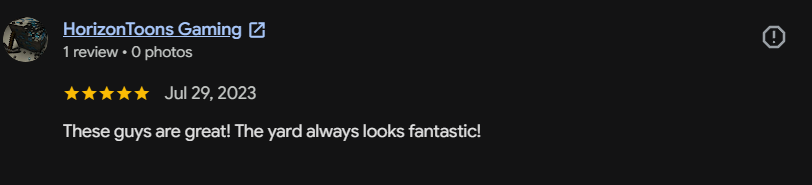 Google review 153 for Lutgen Landscaping & Lawn Care